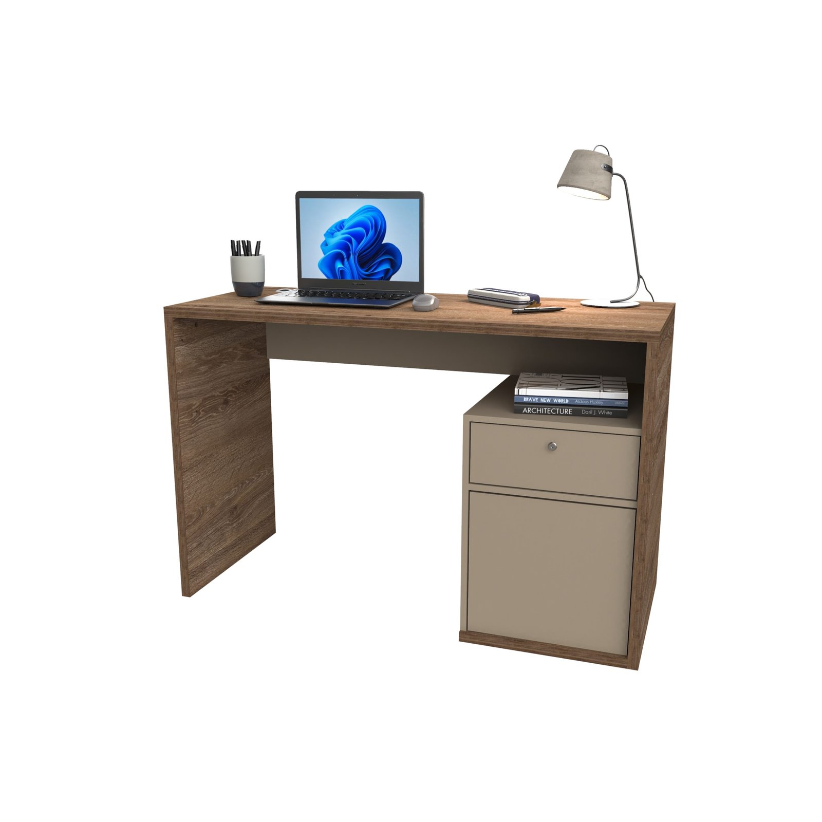 Escritorio Offi 1,20m 1 puerta 1 cajon