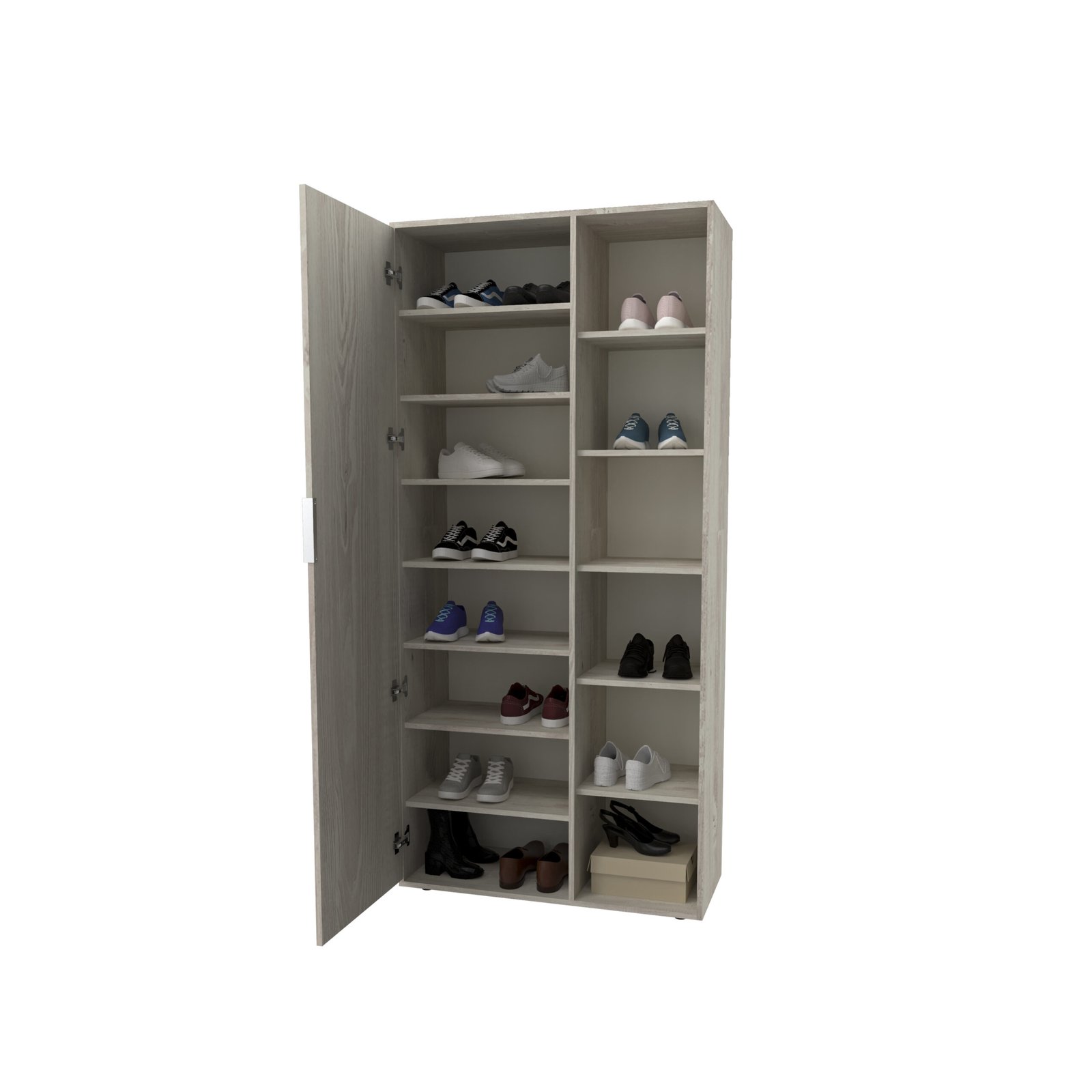 ZAPATERO ALTO DUO 1 PUERTA CON ESPEJOS
